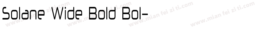 Solane Wide Bold Bol字体转换